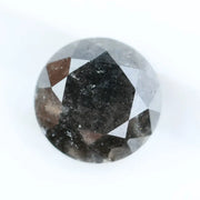 1.22 Ct Natural Black Diamond Round Brilliant Cut Loose Stone for Custom Jewelry and Timeless Engagement Rings