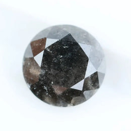 1.22 Ct Natural Black Diamond Round Brilliant Cut Loose Stone for Custom Jewelry and Timeless Engagement Rings