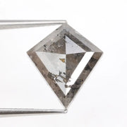 kite cut, black grey, natural loose diamond,  kite cut stone for custom engagement rings and sophisticated jewelry designs