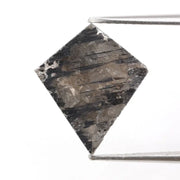 kite cut, black grey, natural loose diamond,  kite cut stone for custom engagement rings and sophisticated jewelry designs