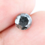1.22 Ct Natural Black Diamond Round Brilliant Cut Loose Stone for Custom Jewelry and Timeless Engagement Rings