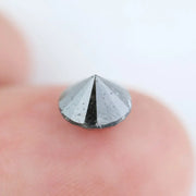 1.22 Ct Natural Black Diamond Round Brilliant Cut Loose Stone for Custom Jewelry and Timeless Engagement Rings