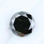 2.31 Ct natural black diamond round cut loose gemstone, deep black color faceted diamond for engagement ring, custom jewelry making, bold statement diamond, high quality loose black diamond stone for luxury design
