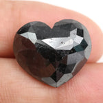 heart cut, black natural loose diamond, natural galaxy black diamond in a romantic heart cut with a vintage bridal jewelry design.