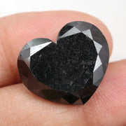 heart cut, black natural loose diamond, natural galaxy black diamond in a romantic heart cut with a vintage bridal jewelry design.
