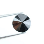 2.31 Ct natural black diamond round cut loose gemstone, deep black color faceted diamond for engagement ring, custom jewelry making, bold statement diamond, high quality loose black diamond stone for luxury design
