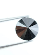 2.31 Ct natural black diamond round cut loose gemstone, deep black color faceted diamond for engagement ring, custom jewelry making, bold statement diamond, high quality loose black diamond stone for luxury design
