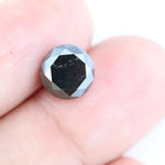 2.31 Ct natural black diamond round cut loose gemstone, deep black color faceted diamond for engagement ring, custom jewelry making, bold statement diamond, high quality loose black diamond stone for luxury design
