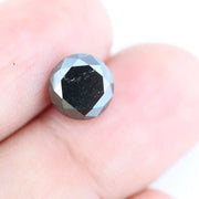 2.31 Ct natural black diamond round cut loose gemstone, deep black color faceted diamond for engagement ring, custom jewelry making, bold statement diamond, high quality loose black diamond stone for luxury design
