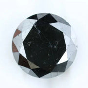 1.41 Ct natural black round shape diamond loose stone, deep black faceted diamond for custom jewelry making, bold engagement ring gemstone, high quality genuine black diamond for unique fine jewelry design