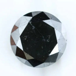 1.41 Ct natural black round shape diamond loose stone, deep black faceted diamond for custom jewelry making, bold engagement ring gemstone, high quality genuine black diamond for unique fine jewelry design