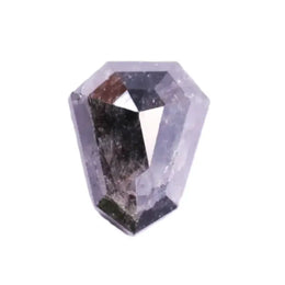 Natural grey diamond shield cut diamond, lab grown vs natural diamond side by side, salt and pepper diamond jewelry, grey diamond necklace, grey diamond.