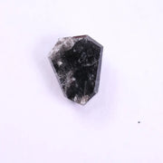 Natural grey diamond shield cut diamond, lab grown vs natural diamond side by side, salt and pepper diamond jewelry, grey diamond necklace, grey diamond.