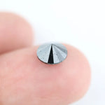 1.41 Ct natural black round shape diamond loose stone, deep black faceted diamond for custom jewelry making, bold engagement ring gemstone, high quality genuine black diamond for unique fine jewelry design