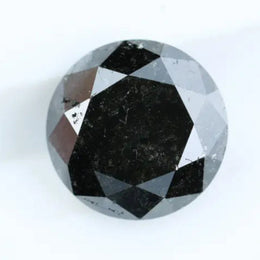 2.17 Ct real natural black diamond round cut loose gemstone, deep black faceted diamond for custom jewelry, luxury ring stone, bold statement genuine black diamond for fine jewelry making