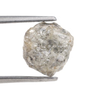 grey color raw uncut diamond engagement ring and raw uncut gems