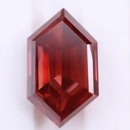 1.73 Ct Hexagon Cut Lab Grown CVD Diamond Red Color Lab Created Diamond for Bridal Ring