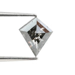 0.66 Ct Kite Cut Black Grey Brown Natural Diamond Unique Geometric Loose Stone for Jewelry