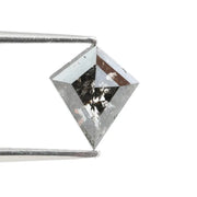 0.66 Ct Kite Cut Black Grey Brown Natural Diamond Unique Geometric Loose Stone for Jewelry