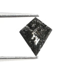 0.66 Ct Kite Cut Black Grey Brown Natural Diamond Unique Geometric Loose Stone for Jewelry