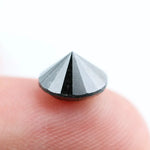 2.17 Ct real natural black diamond round cut loose gemstone, deep black faceted diamond for custom jewelry, luxury ring stone, bold statement genuine black diamond for fine jewelry making