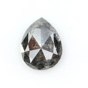 0.82 Ct Pear Cut Black Grey Natural Diamond Soft Tone Elegant Loose Diamond for Jewelry