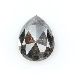 0.82 Ct Pear Cut Black Grey Natural Diamond Soft Tone Elegant Loose Diamond for Jewelry