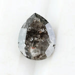 0.82 Ct Pear Cut Black Grey Natural Diamond Soft Tone Elegant Loose Diamond for Jewelry