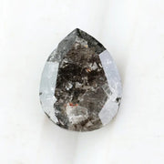 0.82 Ct Pear Cut Black Grey Natural Diamond Soft Tone Elegant Loose Diamond for Jewelry