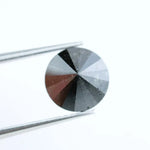 2.17 Ct real natural black diamond round cut loose gemstone, deep black faceted diamond for custom jewelry, luxury ring stone, bold statement genuine black diamond for fine jewelry making