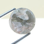 natural round diamond engagement ring and aqua natural diamond grey brown 