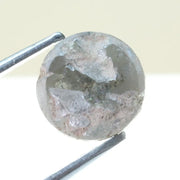 natural round diamond engagement ring and aqua natural diamond grey brown 