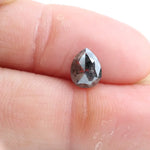 0.82 Ct Pear Cut Black Grey Natural Diamond Soft Tone Elegant Loose Diamond for Jewelry