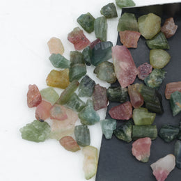 62.67 carat natural multicolor rough tourmaline gemstones