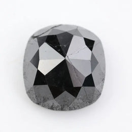 cushion cut , grey black loose natural diamond, cushion cut diamond vs emerald cut comparison gemstone shapes