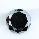 1.73 Ct genuine natural black diamond round cut loose gemstone, deep black faceted diamond for designer jewelry, bold statement stone for custom rings, high quality natural black diamond for fine jewelry making
