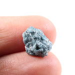 raw uncut diamond engagement ring with natural unpolished diamond appearance blue rough diamond 