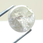 Grey 1.36 carat round rose cut natural diamond with fancy cut, unique rustic salt and pepper appearance, ideal for custom ring design and bespoke jewelry creation