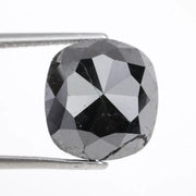 cushion cut , grey black loose natural diamond, cushion cut diamond vs emerald cut comparison gemstone shapes
