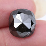 cushion cut , grey black loose natural diamond, cushion cut diamond vs emerald cut comparison gemstone shapes