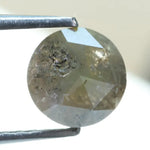 0.67 ct earthy  grey round diamond, rustic rose cut natural loose salt and pepper diamond for custom jewelry design
