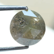 0.67 ct earthy  grey round diamond, rustic rose cut natural loose salt and pepper diamond for custom jewelry design