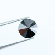 1.73 Ct genuine natural black diamond round cut loose gemstone, deep black faceted diamond for designer jewelry, bold statement stone for custom rings, high quality natural black diamond for fine jewelry making