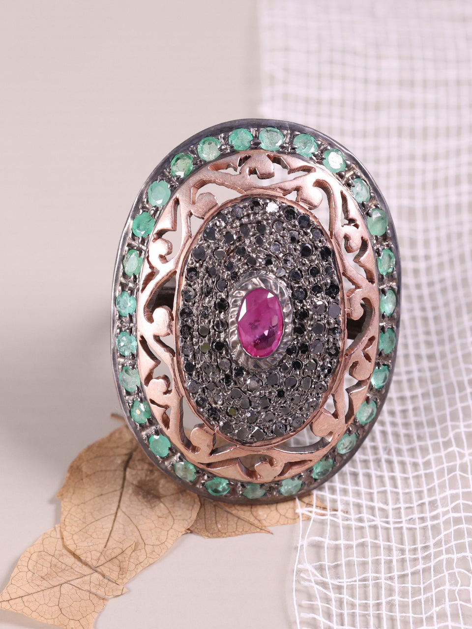 Oval Cut Ruby Gemstone Wedding Ring