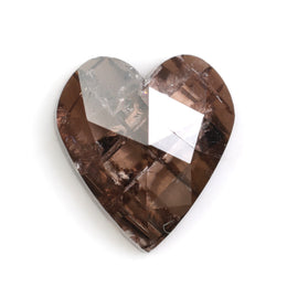 brown color lab grown torras diamond heart design