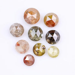 3.13 Ct round rose cut natural diamond lot loose fancy color gemstones for custom jewelry making and designer fine jewelry creations