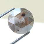 0.67 Ct earthy  grey round diamond, rustic rose cut natural loose salt and pepper diamond for custom jewelry design