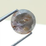 0.67 Ct earthy  grey round diamond, rustic rose cut natural loose salt and pepper diamond for custom jewelry design