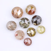 3.13 Ct round rose cut natural diamond lot loose fancy color gemstones for custom jewelry making and designer ring creations