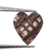 brown color lab grown torras diamond heart design